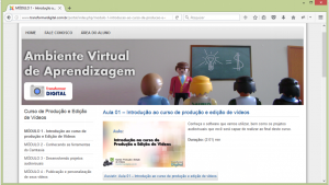 Ambiente virtual de Aprendizagem desenvolvido em Joomla